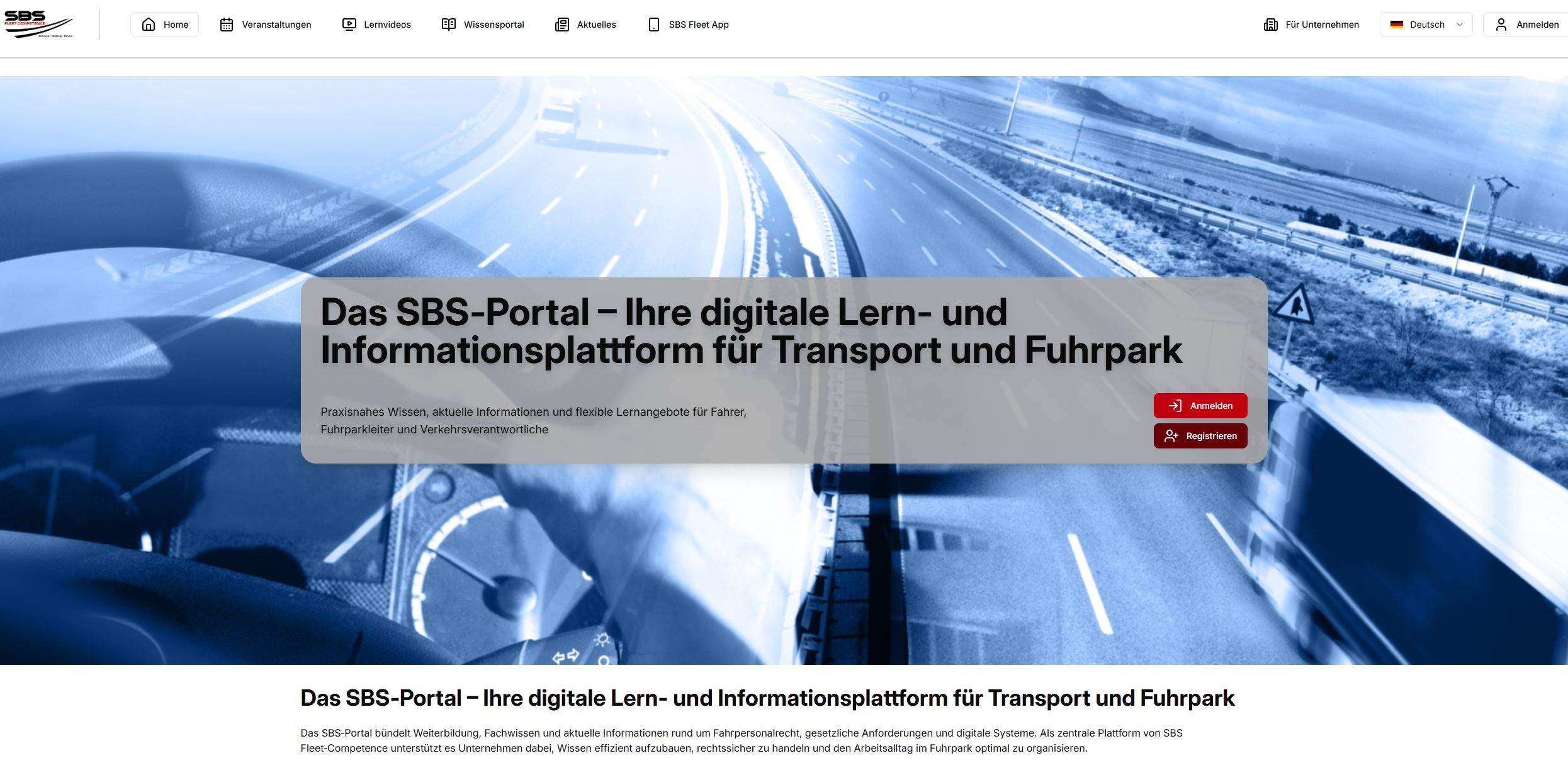 Projektansicht: SBS-Portal